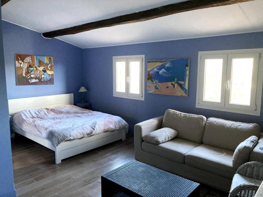 Agreable Chambre D'Hotes Avec Vue Sur Les Collines Apartment La Colle-sur-Loup Bagian luar foto